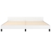 vidaXL Estructura de cama cabecero cuero sintético blanco 200x200 cm