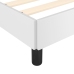 vidaXL Estructura de cama cabecero cuero sintético blanco 200x200 cm