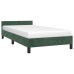 Estructura de cama sin colchón terciopelo verde oscuro 80x200cm