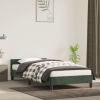 Estructura de cama sin colchón terciopelo verde oscuro 90x190cm