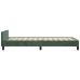 Estructura de cama sin colchón terciopelo verde oscuro 90x200cm