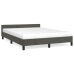 Estructura de cama sin colchón terciopelo gris oscuro 140x190cm