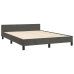 vidaXL Estructura cama con cabecero terciopelo gris oscuro 140x200 cm