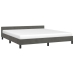 Estructura de cama sin colchón terciopelo gris oscuro 160x200cm