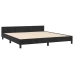 vidaXL Estructura de cama con cabecero de terciopelo negro 160x200 cm