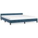 vidaXL Estructura cama con cabecero terciopelo azul oscuro 160x200 cm