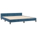 vidaXL Estructura cama con cabecero terciopelo azul oscuro 160x200 cm