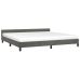 Estructura cama sin colchón terciopelo gris oscuro 200x200 cm