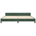 Estructura cama sin colchón terciopelo verde oscuro 200x200 cm