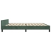 Estructura cama sin colchón terciopelo verde oscuro 200x200 cm