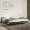 Estructura cama sin colchón terciopelo verde oscuro 200x200 cm