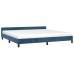 vidaXL Estructura cama con cabecero terciopelo azul oscuro 200x200 cm