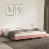 Cama con cabecero sin colchón terciopelo rosa 200x200 cm