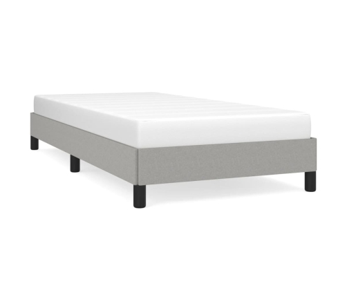 vidaXL Estructura de cama individual de tela gris claro 90x190 cm