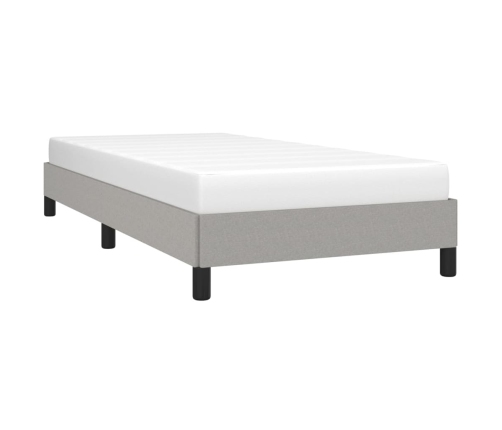 vidaXL Estructura de cama individual de tela gris claro 90x190 cm