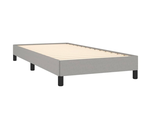 vidaXL Estructura de cama individual de tela gris claro 90x190 cm