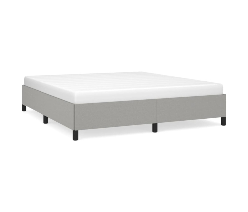 Estructura de cama sin colchón gris claro super king tela