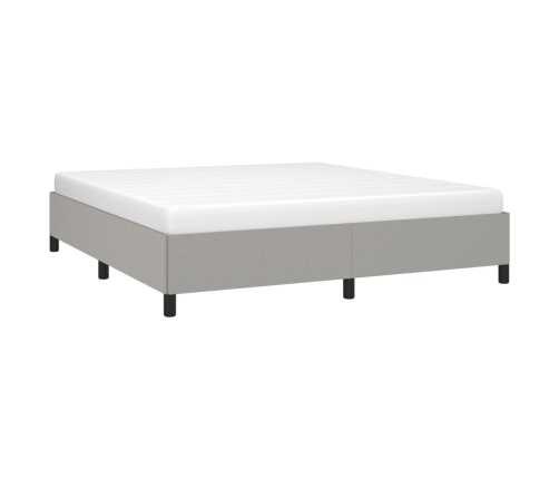 Estructura de cama sin colchón gris claro super king tela