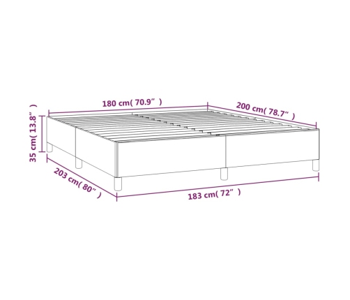 Estructura de cama sin colchón gris claro super king tela