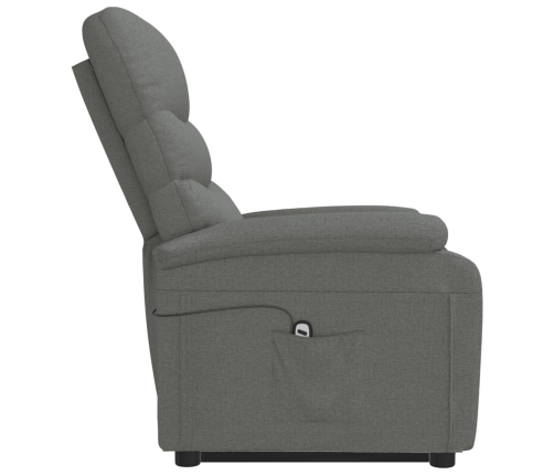 Sillón elevable tela gris oscuro