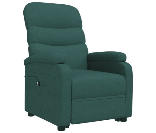 Sillón elevable tela verde oscuro