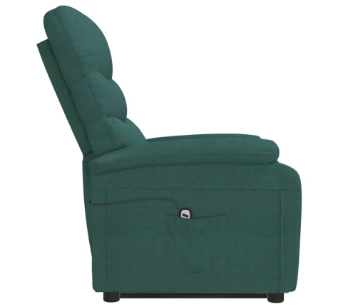 Sillón elevable tela verde oscuro