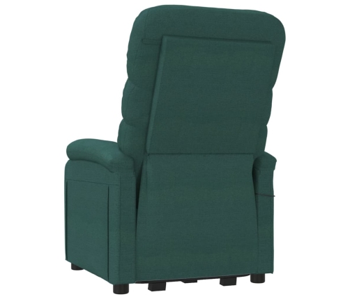 Sillón elevable tela verde oscuro