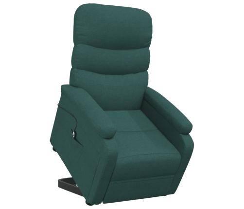 Sillón elevable tela verde oscuro