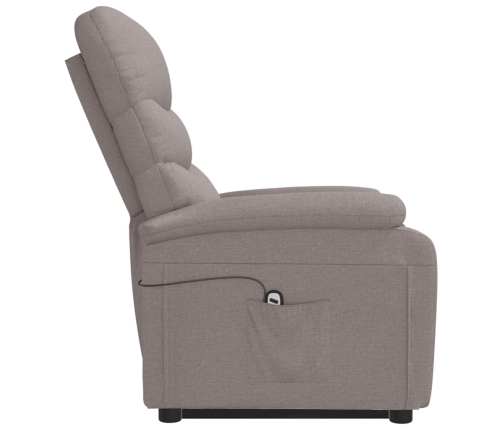 Sillón elevable tela gris taupe