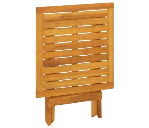 Sillas de jardín con reposapiés y mesa madera acacia textilene