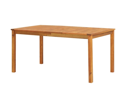 Set comedor de jardín 3 pzas y cojines madera maciza de acacia