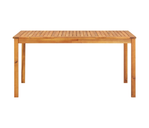 Set comedor de jardín 3 pzas y cojines madera maciza de acacia