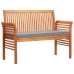 Set comedor de jardín 3 pzas y cojines madera maciza de acacia