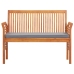 Set comedor de jardín 3 pzas y cojines madera maciza de acacia