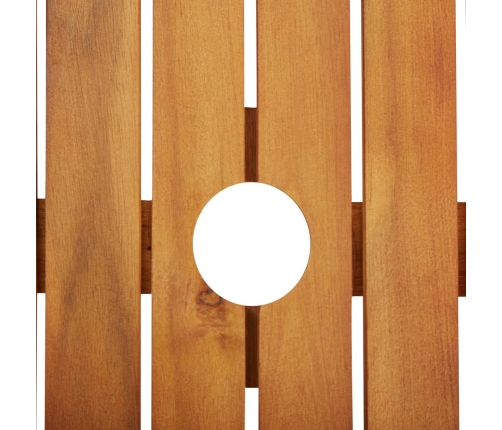 Set comedor de jardín 3 pzas y cojines madera maciza de acacia