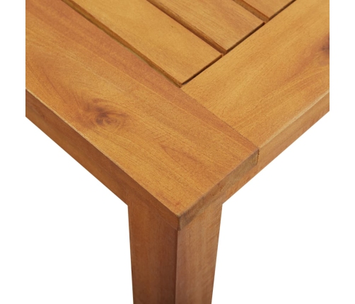 Set comedor de jardín 3 pzas y cojines madera maciza de acacia
