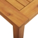 Set comedor de jardín 3 pzas y cojines madera maciza de acacia