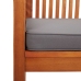 Set comedor de jardín 3 pzas y cojines madera maciza de acacia