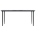 Mesa comedor jardín acero y vidrio templado negro 160x80x74 cm