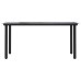 vidaXL Mesa comedor jardín acero y vidrio templado negro 160x80x74 cm