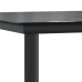 vidaXL Mesa comedor jardín acero y vidrio templado negro 160x80x74 cm