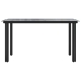 Mesa comedor jardín acero y vidrio templado negro 200x100x74 cm