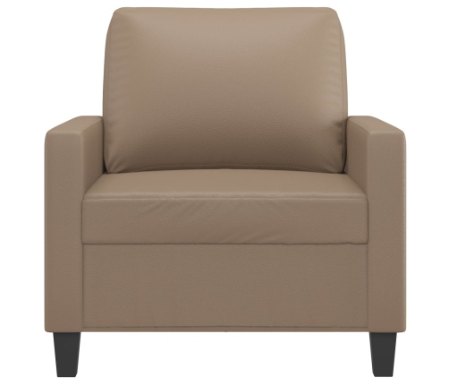 Sillón cuero sintético color capuchino 60 cm