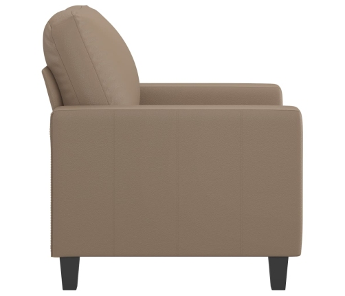 Sillón cuero sintético color capuchino 60 cm