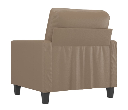 Sillón cuero sintético color capuchino 60 cm