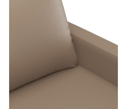 Sillón cuero sintético color capuchino 60 cm