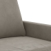 Sillón de terciopelo gris claro 60 cm