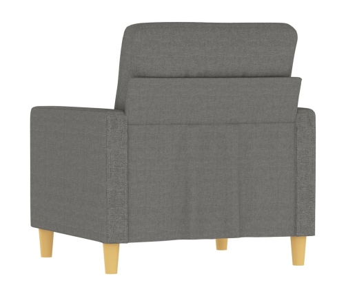 vidaXL Sillón de tela gris oscuro 60 cm