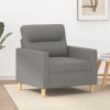 vidaXL Sillón de tela gris oscuro 60 cm