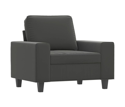 Sillón de tela microfibra gris oscuro 60 cm